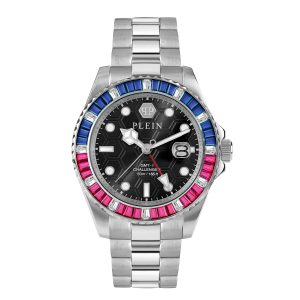 Reloj Philipp Plein Mujer Gmt-i Challenger Baguettes. Acero Inoxidable Plateado PWPZA0124