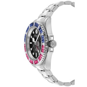 Reloj Philipp Plein Mujer Gmt-i Challenger Baguettes. Acero Inoxidable Plateado PWPZA0124