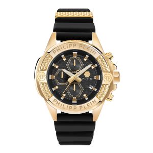 Reloj Philipp Plein Hombre The Skull Chrono. Silicona Negro PWWFA0225