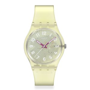 Reloj Swatch Unisex Wavelengths Of Sand. Silicona Amarillo SO28J102