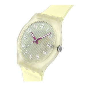 Reloj Swatch Unisex Wavelengths Of Sand. Silicona Amarillo SO28J102