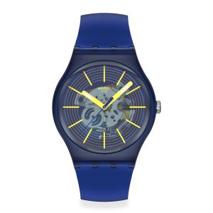 Reloj Swatch Unisex Revealed In The Depths. Polímero Azul SO29I100