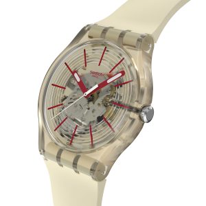 Reloj Swatch Unisex Revealed In The Sand. Polímero Transparente SO29K119