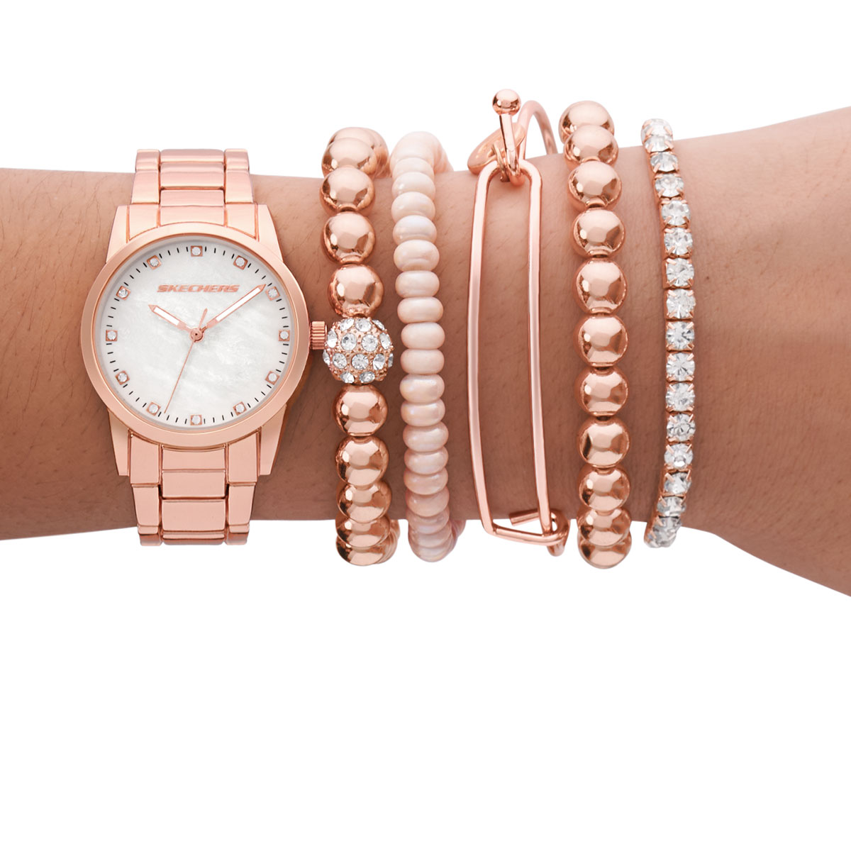 Reloj Skechers Mujer Set. Acero inoxidable Rosado SR9073