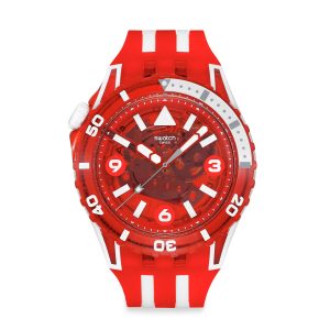 Reloj Swatch Unisex Lion's Mane. Silicona Rojo SSCU09R100