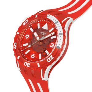 Reloj Swatch Unisex Lion’s Mane. Silicona Rojo SSCU09R100