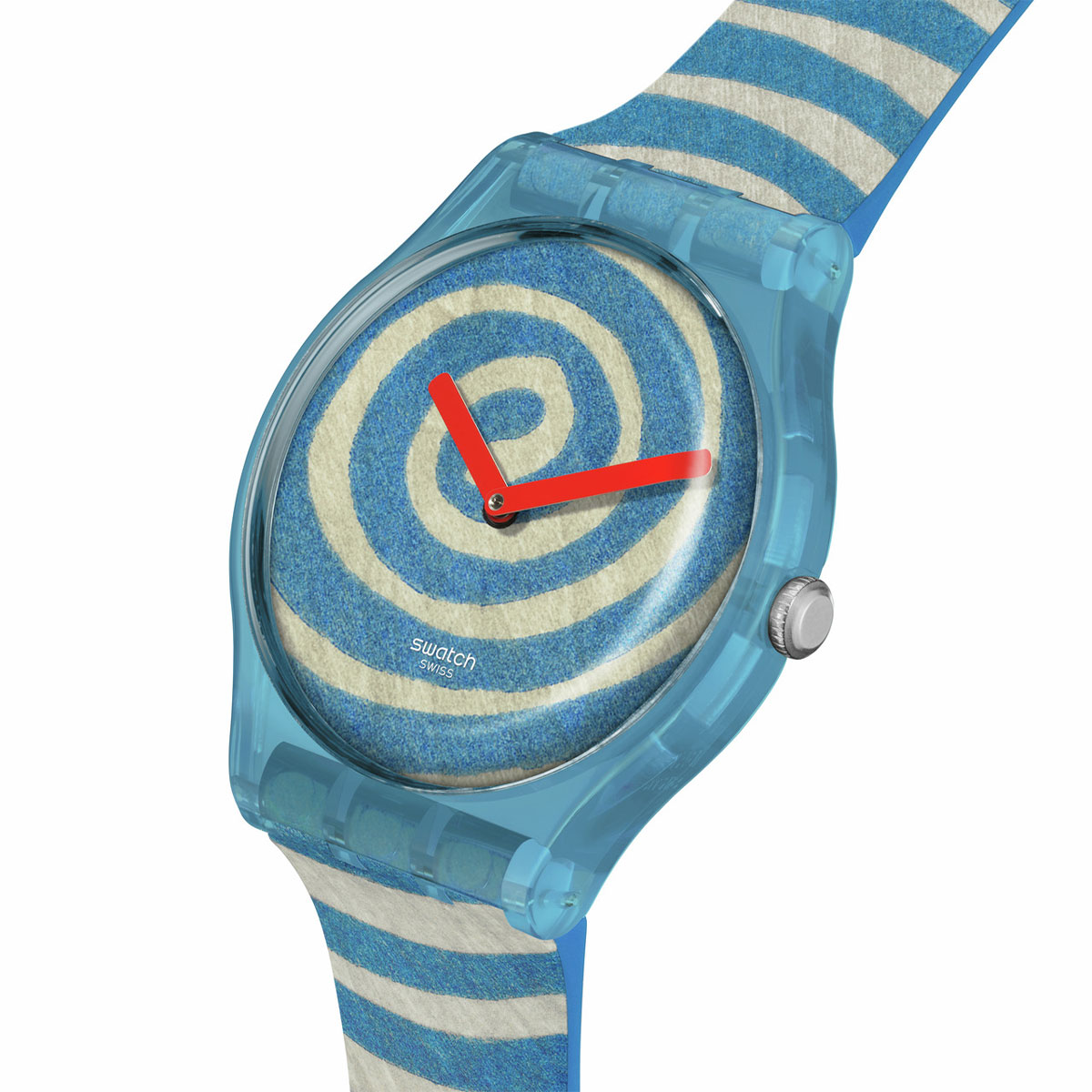 Reloj Swatch Unisex Bourgeois's Spirals. Silicona Azul SUOZ364 - Imagen 2