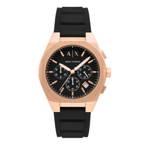 Reloj Armani Exchange Hombre Sync. Silicona Negro AX4190