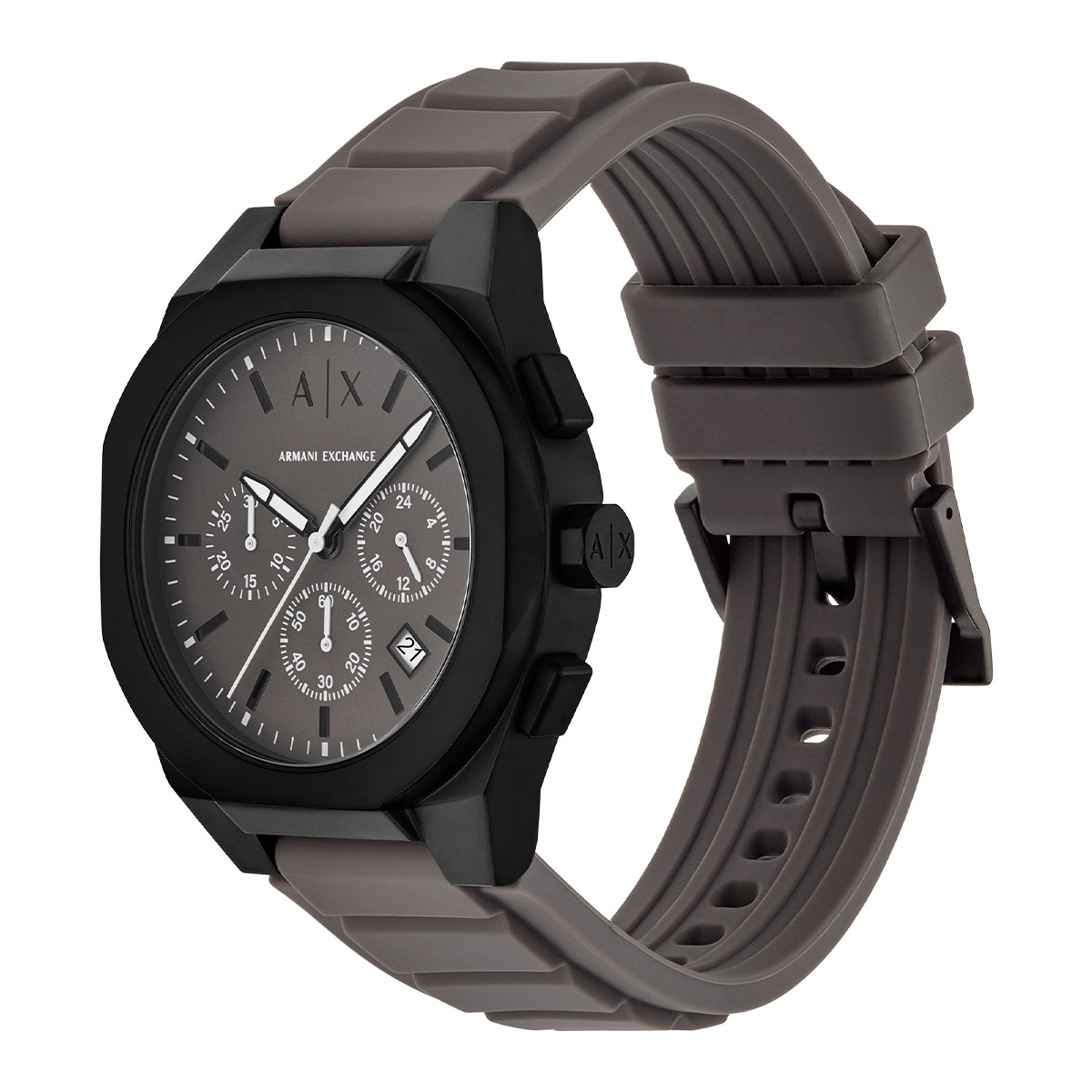 Reloj Armani Exchange Hombre Sync. Silicona Gris AX4191 - Imagen 2