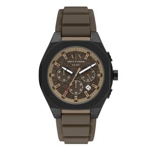 Reloj Armani Exchange Hombre Sync. Silicona Marrón AX4293