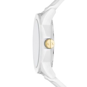 Reloj Mujer Armani Exchange Outer Banks. Silicona Blanco AX7126