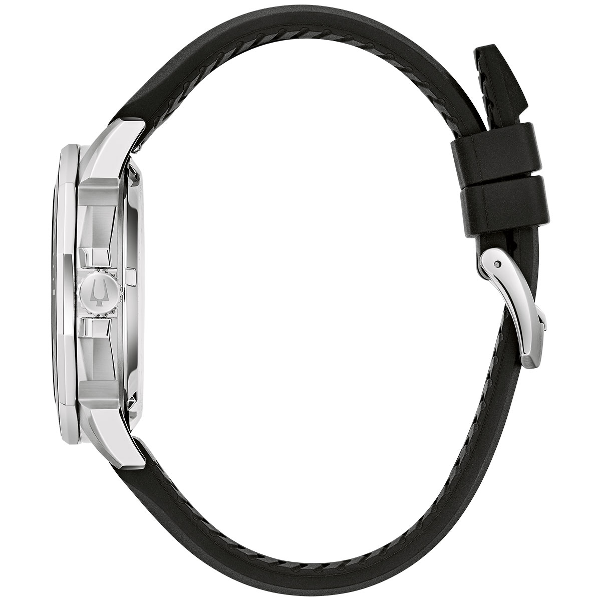 Reloj Bulova Hombre Marine Star. Silicona Negro 96B431 - Imagen 3