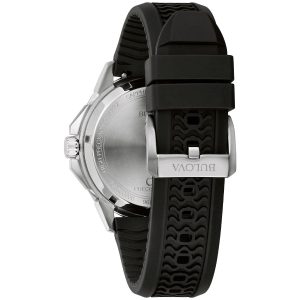 Reloj Bulova Hombre Marine Star. Silicona Negro 96B431