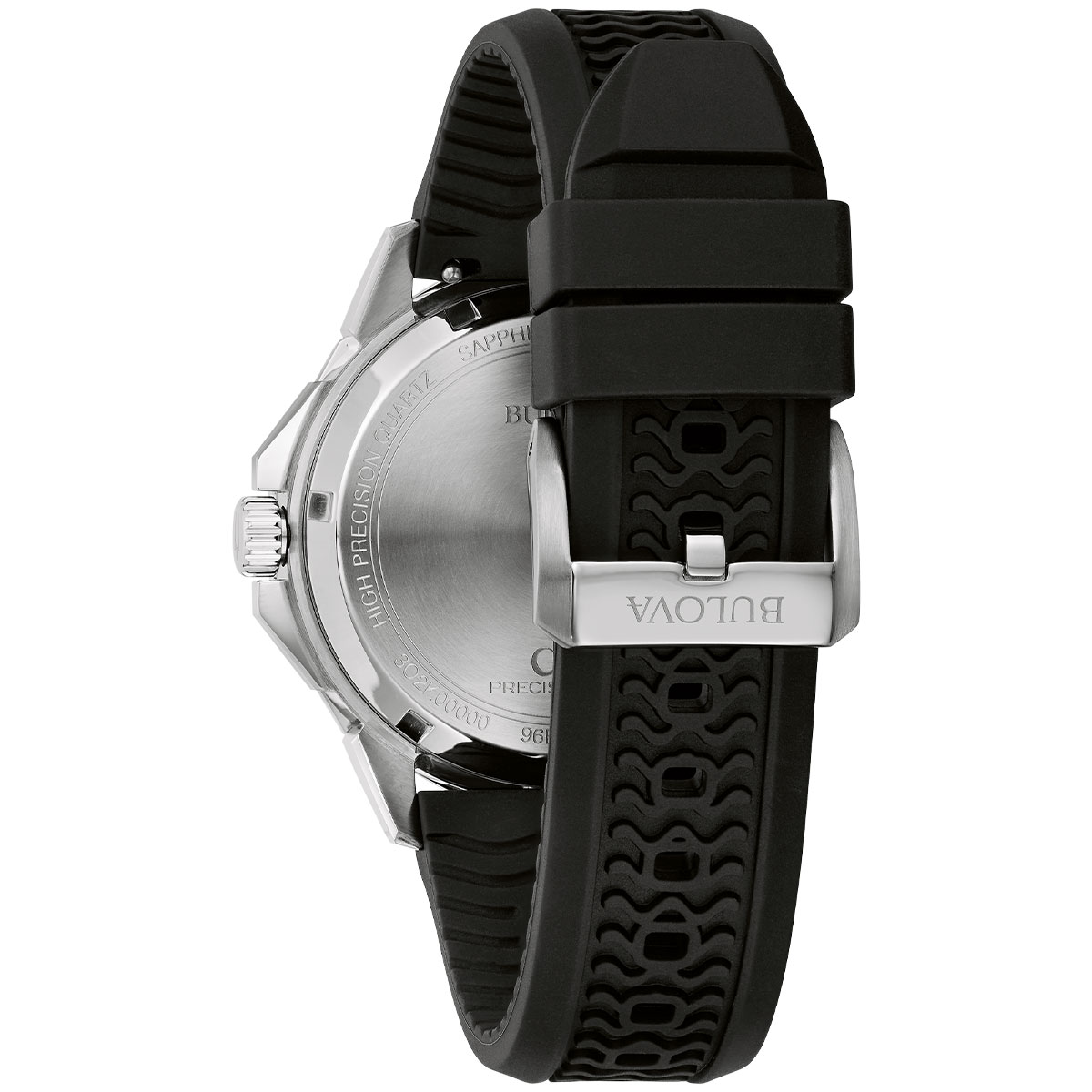 Reloj Bulova Hombre Marine Star. Silicona Negro 96B431 - Imagen 2