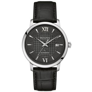 Reloj Bulova Hombre Hudson Auto Cal. Cuero Negro 96B441