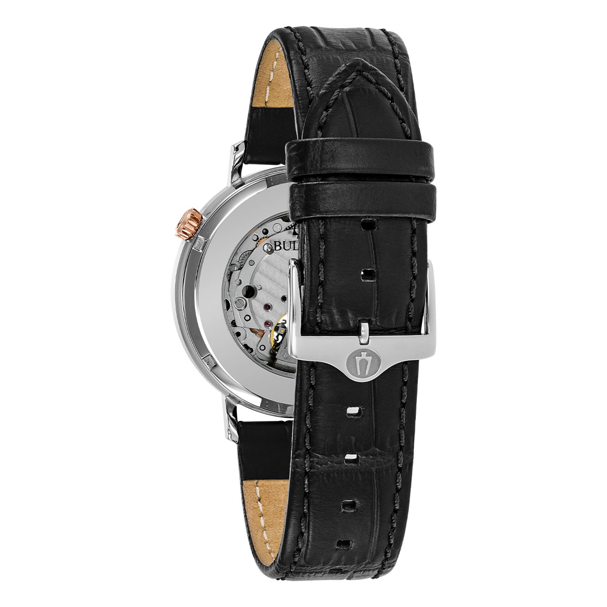 Reloj Bulova Hombre Aerojet. Cuero Negro 98A187 - Imagen 3