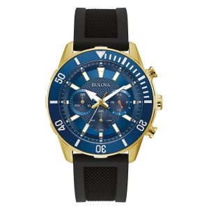Reloj Bulova Hombre Latin Classics. Silicona Negro 98A244