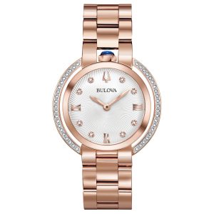 Reloj Bulova Mujer Rubaiyat. Acero Inoxidable Oro Rosa 98R248