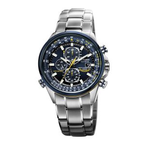 Reloj Citizen Hombre World Chronograph Eco-Drive. Acero Inoxidable Plateado AT8020-54L