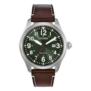 Reloj Citizen Hombre Eco-Drive. Cuero Marrón BM6838-09X