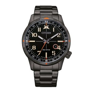 Reloj Citizen Hombre Weekender Eco-Drive. Acero Inoxidable Negro BM7555-59E