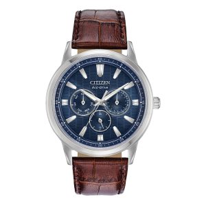Reloj Citizen Hombre Eco-Drive. Cuero Marrón BU2070-12L