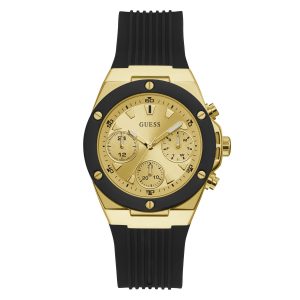 Reloj Guess Mujer Athena. Silicona Negro GW0030L2