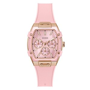 Reloj Guess Mujer Sparkling Pink. Silicona Rosado GW0032L7