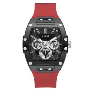 Reloj Guess Hombre Phoenix. Silicona Rojo GW0203G4