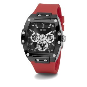 Reloj Guess Hombre Phoenix. Silicona Rojo GW0203G4