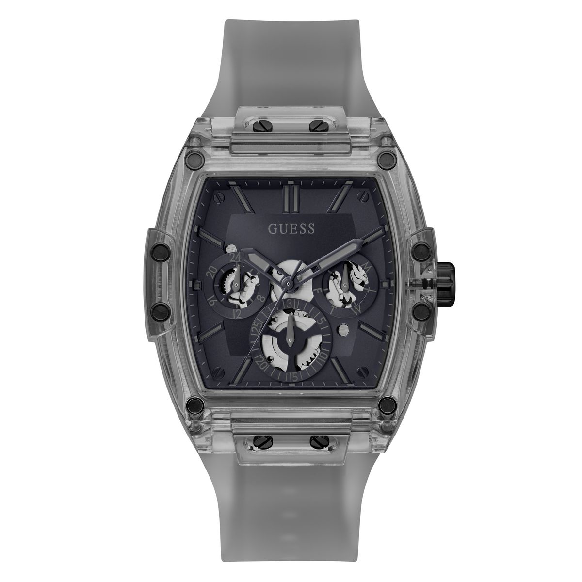 Reloj Guess Hombre Phoenix. Silicona Gris GW0203G4