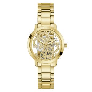 Reloj Guess Mujer Quattro Clear. Acero Inoxidable Dorado GW0300L2