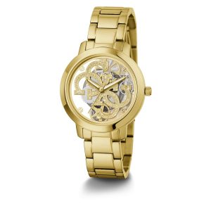Reloj Guess Mujer Quattro Clear. Acero Inoxidable Dorado GW0300L2
