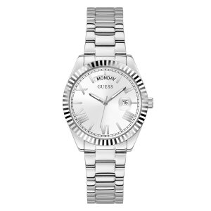 Reloj Guess Mujer Luna. Acero Inoxidable Plateado GW0308L1