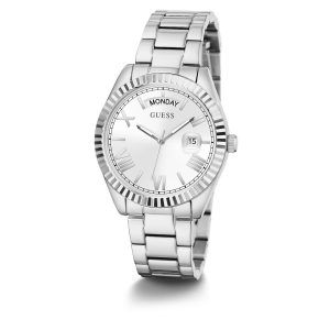 Reloj Guess Mujer Luna. Acero Inoxidable Plateado GW0308L1